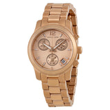 Michael Kors Runway Chronograph Rose Gold Dial Rose Gold Steel Strap Watch for Women - MK5430