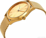 Michael Kors Slim Runway Quartz Gold Dial Gold Mesh Bracelet Watch For Women - MK8625