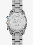Michael Kors Runway Stop Hunger Blue Dial Silver Steel Strap Watch for Women - MK7427