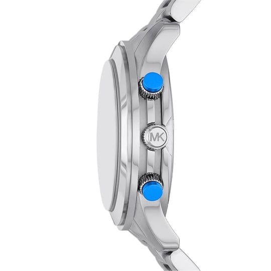 Michael Kors Runway Stop Hunger Blue Dial Silver Steel Strap Watch for Women - MK7427