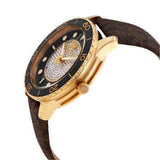 Michael Kors Runway Quartz Black Dial Brown Leather Strap Watch For Women - MK6979