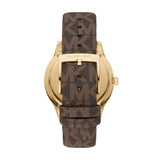 Michael Kors Jaycie Three Hand Gold Dial Brown Leather Strap Watch for Women - MK2862