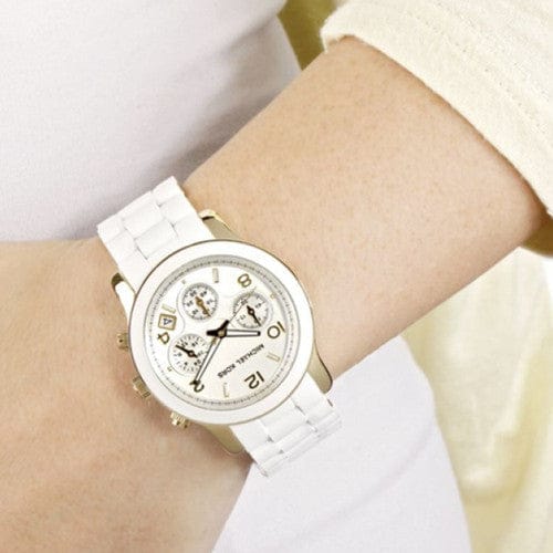 Michael Kors Runway White Dial White Steel Strap Watch for Women - MK5145