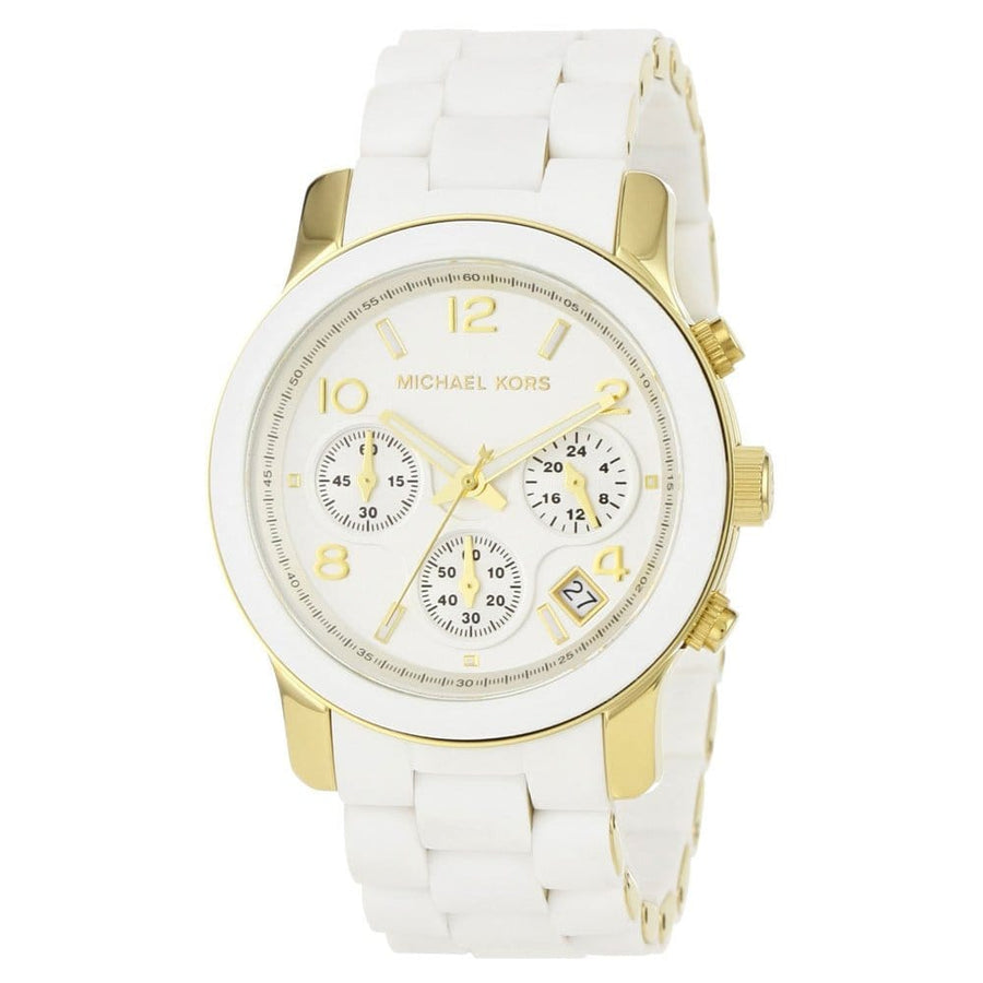 Michael Kors Runway White Dial White Steel Strap Watch for Women - MK5145