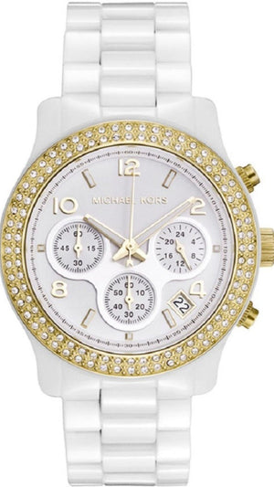 Michael Kors Runway White Dial White Steel Strap Watch for Women - MK5237