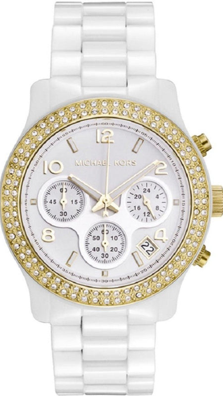 Michael Kors Runway White Dial White Steel Strap Watch for Women - MK5237