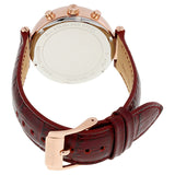 Michael Kors Sawyer Maroon Dial Maroon Leather Strap Watch for Women - MK2426