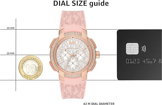 Michael Kors Sidney Multifunction White Dial Pink Silicone Strap Watch For Women - MK7222