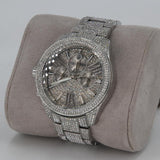 Michael Kors Wren Chronograph Crystals Silver Dial Silver Steel Strap Watch For Women - MK6317