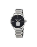 Michael Kors Portia Black Dial Silver Steel Strap Watch for Women - MK3638