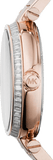 Michael Kors Skylar Maroon Dial Rose Gold Steel Strap Watch for Women - MK6086