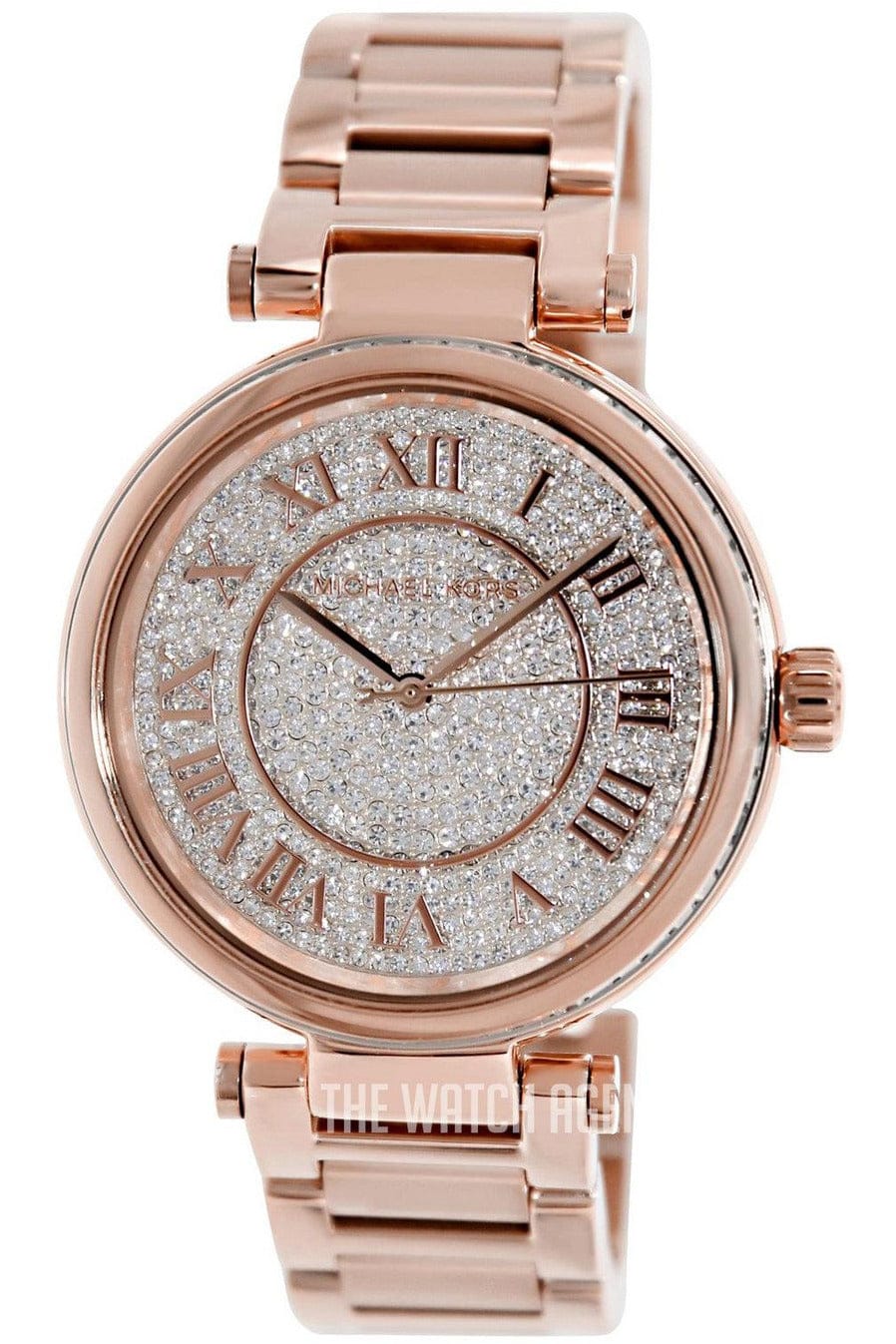 Michael Kors Skylar Rose Gold Dial Rose Gold Steel Strap Watch for Women - MK5868