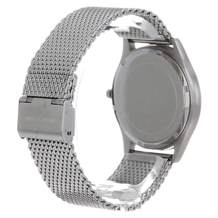 Michael Kors Slim Runway Analog Black Dial Silver Mesh Bracelet Watch For Men - MK8606