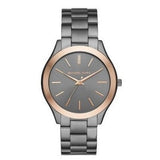 Michael Kors Runway Quartz Grey Dial Grey Steel Strap Watch For Women - MK8576