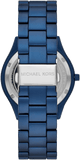 Michael Kors Slim Runway Quartz Blue Dial Blue Steel Strap Watch For Women - MK4503
