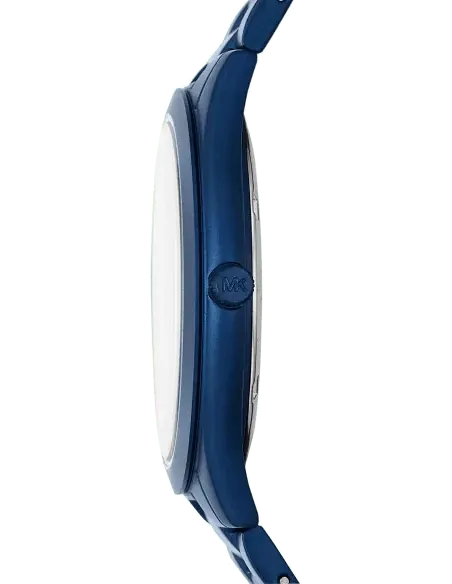 Michael Kors Slim Runway Quartz Blue Dial Blue Steel Strap Watch For Women - MK4503