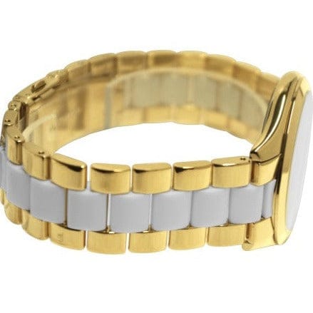 Michael Kors Slim Runway Quartz White Dial Two Tone Steel Strap Watch For Women - MK4295