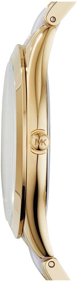 Michael Kors Slim Runway Quartz White Dial Two Tone Steel Strap Watch For Women - MK4295