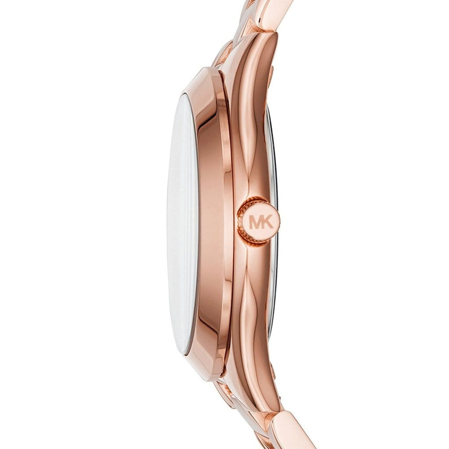 Michael Kors Slim Runway Rose Gold Dial Rose Gold Steel Strap Watch for Women - MK3549