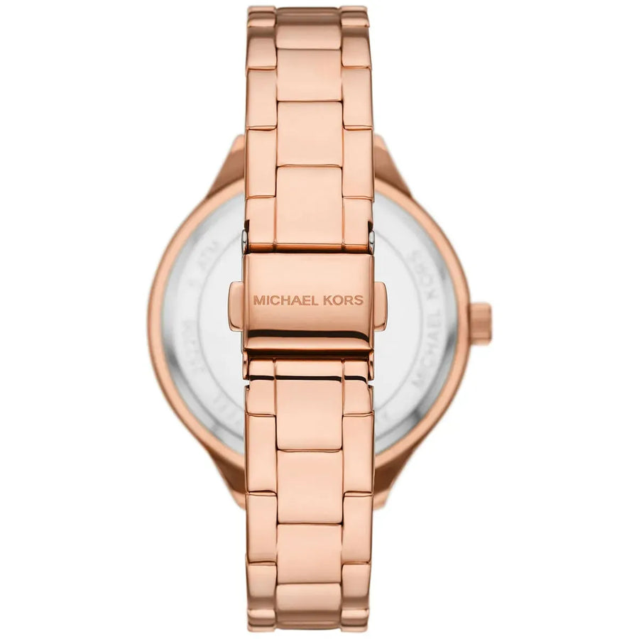 Michael Kors Slim Runway Rose Gold Dial Rose Gold Steel Strap Watch for Women - MK4658
