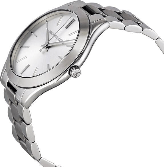 Michael Kors Slim Runway Silver Dial Silver Stainless Steel Strap Watch for Women - MK3178