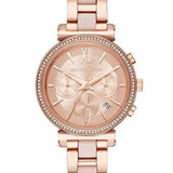 Michael Kors Sofie Chronograph Rose Gold Dial Rose Gold Steel Strap Watch For Women - MK6560