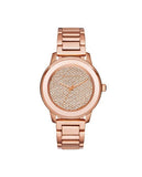 Michael Kors Kinley Rose Gold Dial Rose Gold Steel Strap Watch for Women - MK6210