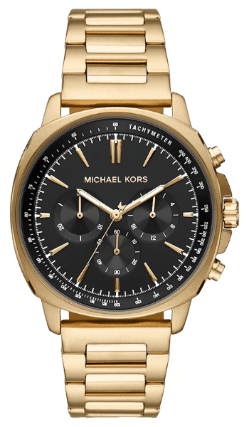 Michael Kors Sullivan Quartz Black Dial Gold Steel Strap Watch For Men - MK8969