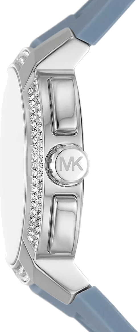 Michael Kors Sidney Chambray Multifunction Blue Dial Blue Silicone Strap Watch For Women - MK7220