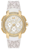 Michael Kors Sydney Quartz White Dial White Leather Strap Watch For Women - MK7221