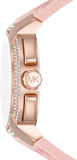 Michael Kors Sidney Multifunction White Dial Pink Silicone Strap Watch For Women - MK7222