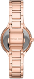 Michael Kors Taryn Quartz White Dial Rose Gold Steel Strap Watch For Women - MK4460