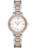 Michael Kors Taryn Quartz White Dial Two Tone Steel Strap Watch For Women - MK4461