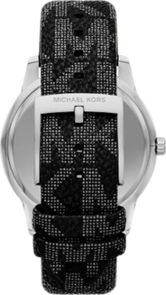 Michael Kors Tibby Chronograph Black Dial Black Leather Strap Watch For Women - MK2976