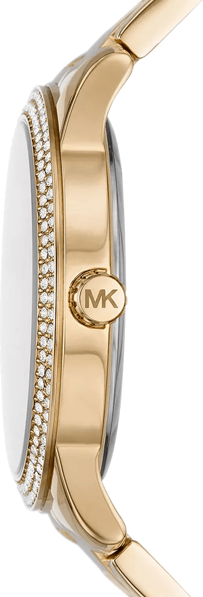 Michael Kors Tibby Chronograph Gold Dial Gold Steel Strap Watch For Women - MK6927