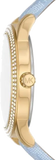 Michael Kors Tibby Multifunction White Dial Blue Leather Strap Watch For Women - MK2965