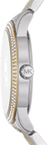 Michael Kors Tibby Multifunction White Dial Two Tone Steel Strap Watch For Women - MK6825