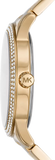 Michael Kors Tibby Chronograph Gold Dial Gold Steel Strap Watch For Women - MK6927