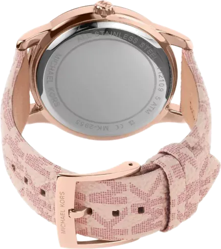 Michael Kors Tibby Multifunction Rose Gold Dial Pink Leather Strap Watch For Women - MK2955