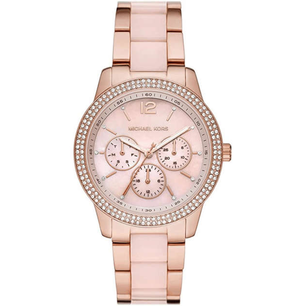 Michael Kors Tibby Multifunction Rose Gold Dial Rose Gold Steel Strap Watch For Women - MK6928