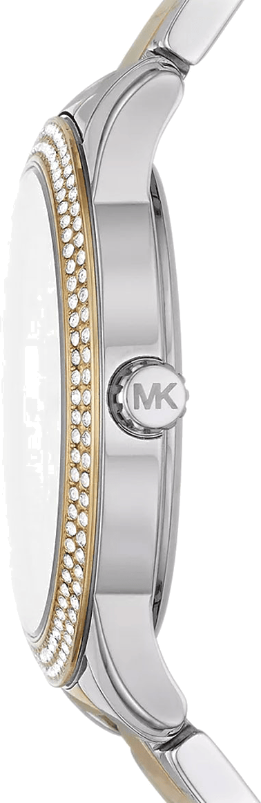 Michael Kors Tibby Multifunction White Dial Two Tone Steel Strap Watch For Women - MK6825