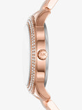Michael Kors Tibby Pave Rose Gold Dial Rose Gold Steel Strap Watch for Women - MK1058