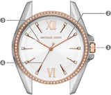 Michael Kors Whitney Quartz White Dial Two Tone Steel Strap Watch For Women - MK6686