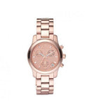 Michael Kors Runway Chronograph Rose Gold Dial Rose Gold Steel Strap Watch for Women - MK5430