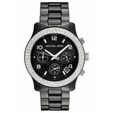 Michael Kors Runway Black Dial Black Steel Strap Watch for Women - MK5190