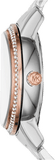 Michael Kors Whitley Analog White Dial Two Tone Steel Strap Watch For Women - MK6228