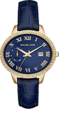 Michael Kors Whitley Quartz Blue Dial Blue Leather Strap Watch For Women - MK2429