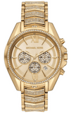 Michael Kors Whitney Chronograph Gold Dial Gold Steel Strap Watch For Women - MK6729