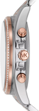 Michael Kors Whitney Chronograph Silver Dial Two Tone Steel Strap Watch For Women - MK7225