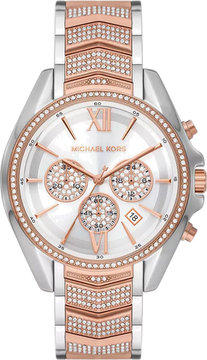 Michael Kors Whitney Chronograph Silver Dial Two Tone Steel Strap Watch For Women - MK7225